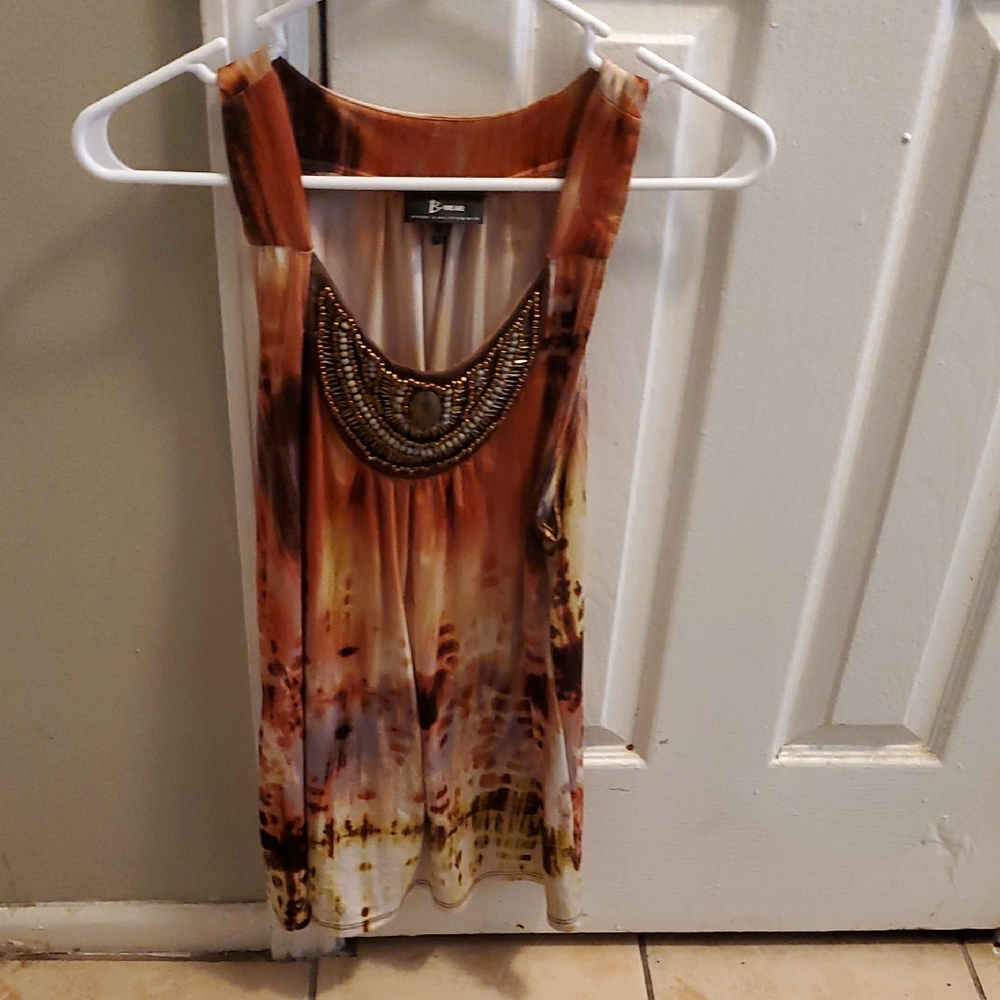 B Wear Brown Beaded Women's Blouse
